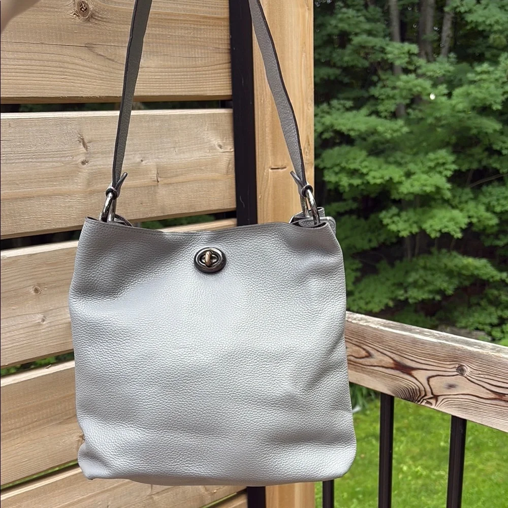 Coach Gray Shoulder Bag with Slouchy Design - Picture 1 of 4
